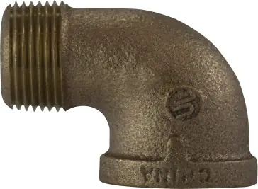 Midland Metal 44169 90 deg Street Elbow, 2-1/2 in MPT x 2-1/2 in FPT, Bronze Get Yours
