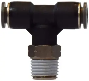 Midland Metal 20110C Swivel Branch Tee, 1/2 in Tube OD x 3/8 in Male NPTF x 1/2 in Tube OD, Composite Buy Online