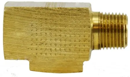 Midland Metal 12120 Run Tee, 5/16 in Inverted Flared x 1/8 in MNPTF x 5/16 in Inverted Flared, Brass Get Yours