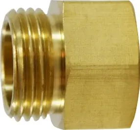 Midland Metal 30066 Straight Rigid Adapter, 3/4 in MGH x 1/4 in FNPTF, Brass Fresh Stock