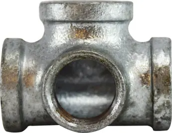 Save Now Midland Metal 64384 Side Outlet Tee, 3/4 in FPT x 3/4 in FPT x 3/4 in FPT, Iron, Galvanized, 150 lb