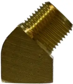 Brand New Midland Metal 28230 45 deg Street Elbow, 1/8 in MIP x 1/8 in FIP, Brass