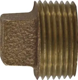 Same Day Shipping Midland Metal 44674 Solid Square Head Plug, 3/4 in MPT, Bronze