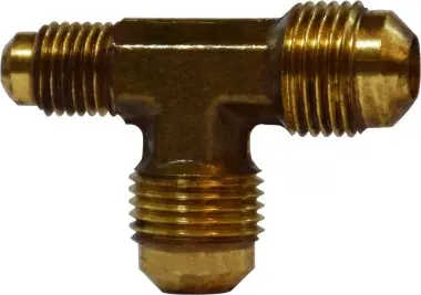 Big Sale Midland Metal 10173 Reducing Tee, 3/8 in SAE 45 deg Male Flared x 1/4 in SAE 45 deg Male Flared x 3/8 in, Brass