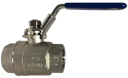 Secure Checkout Midland Metal 949162 2-Piece Ball Valve, 3/8 in Nominal, FIP, 1000 psi WOG Pressure, -60 to 450 deg F
