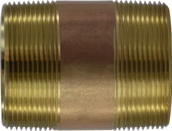 Midland Metal 40166 Seamless Pipe Nipple, 2 in MPT x 2 in MPT, 5 in, Brass Weekend Sale