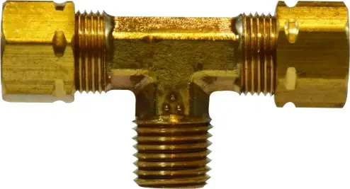 Midland Metal 26292 Branch Tee with 26003 Captive Sleeve Nut, 1/4 in Compression x 1/4 in Compression x 1/4 in Factory Price
