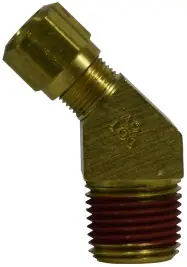 Bargain Midland Metal 38158 45 deg Elbow, 3/4 in Tube OD x 1/2 in Male NPTF, Brass