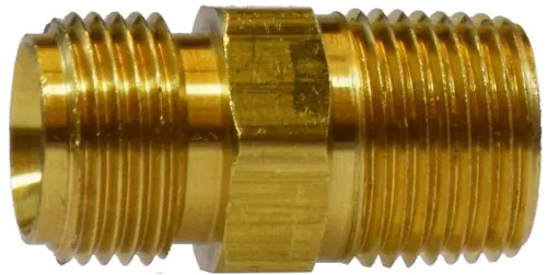 Low Price Midland Metal 32031 Ballseat Adapter, 3/8 in NPSM x 3/8 in MNPTF, Brass
