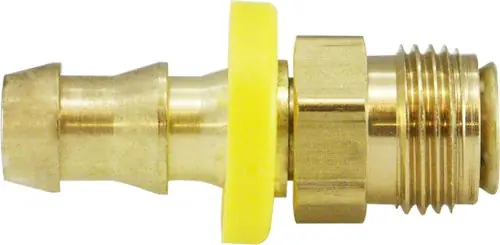 Midland Metal 30277 Swivel Connector, 1/4 in Push-On Hose Barbed x 5/16 in Male Inverted Flared, Brass Deal