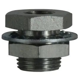 Top Pick Midland Metal 28307 Bulkhead Coupling, 1/4 in FIP x 1/4 in FIP, Brass/Steel