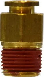Midland Metal 20063 Straight Connector, 1/2 in Tube OD x 1/2 in Male NPTF, Brass Time-Limited
