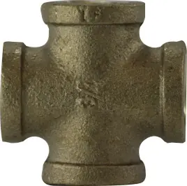 Weekend Sale Midland Metal 44396LF Pipe Cross, 1-1/4 in FPT x 1-1/4 in FPT x 1-1/4 in FPT x 1-1/4 in FPT, Bronze