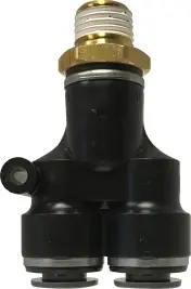 Midland Metal 620806C Branch Wye, 1/2 in Push-In Tube x 3/8 in MNPT x 1/2 in Push-In Tube, Composite Mega Sale