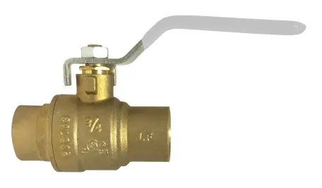 Holiday Sale Midland Metal 943614LF Ball Valve, 1 in Nominal, Sweat x Sweat, 600 psi WOG Pressure, -22 to 302 deg F
