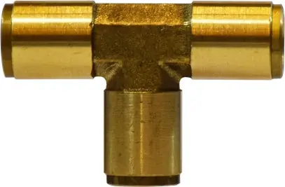 Midland Metal 20025 Union Tee, 1/8 in Push-In x 1/8 in Push-In x 1/8 in Push-In, Brass Best Seller