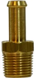 Midland Metal 32185 Adapter, 1 in Bubble Barbed x 3/4 in MIP, Brass Trusted Brand