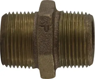 Sale Midland Metal 44726 Hex Nipple, 1-1/4 in MPT x 1-1/4 in MPT, 2.12 in, Bronze