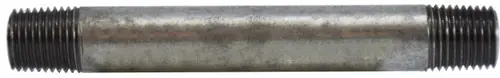 Certified Midland Metal 56026 Welded Pipe Nipple, 1/4 in MPT x 1/4 in MPT, 4 in L, Steel, Galvanized, SCH 40 Schedule