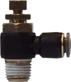 Midland Metal 20780C Meter In Right Angle Flow Control Valve, 3/8 x 1/4 in Nominal, Push-In x MIP Low Price