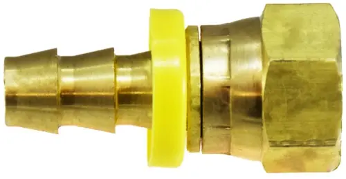 Cheap Midland Metal 30359 Adapter, 1/4 in Hose Barbed x 1/8 in Female Swivel, Brass