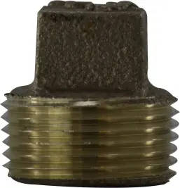 Midland Metal 44675LF Solid Square Head Plug, 1 in MPT, Bronze Authentic