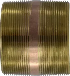 Holiday Sale Midland Metal 40260 Pipe Nipple, 6 in MPT x 6 in MPT, 5 in, Brass