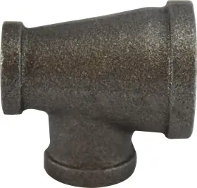 Holiday Sale Midland Metal 65377 Reducing Tee, 1-1/2 in FPT x 1-1/4 in FPT x 1-1/4 in FPT, Iron, Black, 150 lb