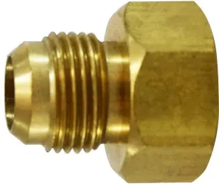 Fresh Stock Midland Metal 30133 Straight Rigid Adapter, 5/8 in Male Flared x 3/4 in FGH, Brass