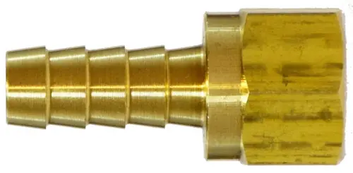 Fan Favorite Midland Metal 32105 Swivel Adapter, 3/8 in Hose x 3/8 in 45 deg Flared Female, Brass