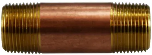 Midland Metal 40092 Seamless Pipe Nipple, 3/4 in MPT x 3/4 in MPT, 8 in, Brass Fan Favorite