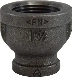 Midland Metal 65460 Reducing Coupling, 1-1/4 in FPT x 3/8 in FPT, Iron, Black, 150 lb Special Discount
