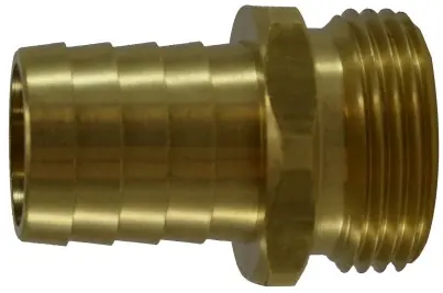 Midland Metal 30553 Short Shank Hex Adapter, 1 in Garden Hose Barbed x 1 in MNPSM, Brass In Demand