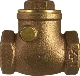 Today Only Midland Metal 940358 Swing Check Valve, 2-1/2 in Nominal, FPT, C85700 Brass Body, Import