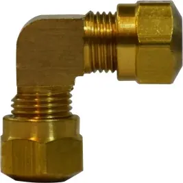 Midland Metal 38054 90 deg Elbow, 1/2 in Tube OD x 1/2 in Tube OD, Brass Genuine