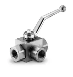 Midland Metal GE3L12SAE High Pressure Ball Valve, 1-1/16 in Nominal, FPT, 3-Way -Port/Way Genuine