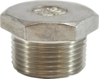 Midland Metal 62634 Cored Hex Head Plug, 3/4 in MPT, Stainless Steel, 150 lb Discount