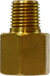Midland Metal 10443 Adapter, 1/2 in SAE 45 deg Female Flared x 3/8 in MIP, Brass Same Day Shipping