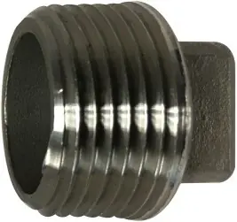 Time-Limited Midland Metal 62659 Cored Square Head Plug, 2-1/2 in MPT, Stainless Steel, 150 lb