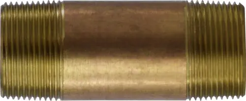 Midland Metal 40132 Seamless Pipe Nipple, 1-1/4 in MPT x 1-1/4 in MPT, 9 in, Brass Next Day Delivery