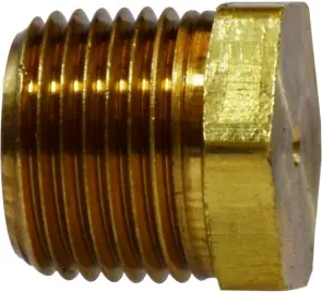 Weekend Sale Midland Metal 28202S Solid Hex Head Plug, 1/4 in NPTF, 3/4 in, Brass