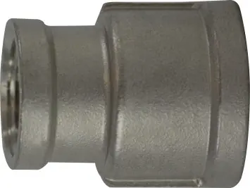 Midland Metal 63430 Reducing Coupling, 1/4 in FPT x 1/8 in FPT, Stainless Steel, 150 lb Premium