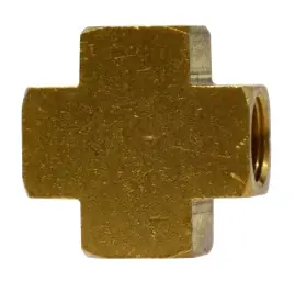 Holiday Sale Midland Metal 28041 Pipe Cross, 1/8 in FNPTF x 1/8 in FNPTF x 1/8 in FNPTF x 1/8 in FNPTF, Brass