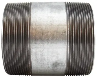Clearance Midland Metal 56224 Welded Pipe Nipple, 4 in MPT x 4 in MPT, 4-1/2 in L, Steel, Galvanized, SCH 40 Schedule