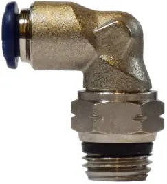 Midland Metal 20087N 90 deg Swivel Elbow, 3/8 in Push-In x 1/8 in MNPT Global, Brass, Nickel-Plated Exclusive Offer