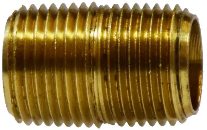 Flash Sale Midland Metal 28131 Close Nipple, 1/8 in MNPTF x 1/8 in MNPTF, 3/4 in, Brass
