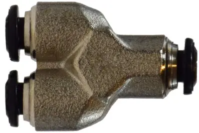Midland Metal 20815N Union Wye, 8 mm Push-In x 8 mm Push-In x 8 mm Push-In, Brass, Nickel-Plated Trusted Brand
