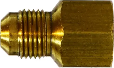 Best Price Midland Metal 10231 Adapter, 1/4 in Male Flared x 1/2 in FNPTF, Brass
