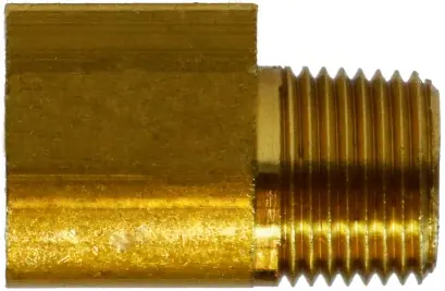 Budget Midland Metal 12060 90 deg Elbow, 1/4 in Female Inverted Flared x 1/4 in MNPTF, Brass