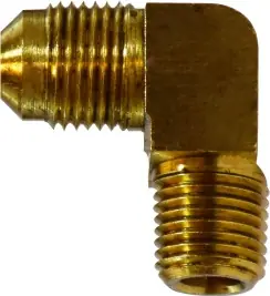 Midland Metal 10303B 90 deg Barstock Elbow, 5/8 in Male Flared x 1/2 in Male NPTF, Brass Hot Deal